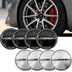 56mm Wheel Hub Caps Vossen Rim Sticker for Volkswagen Honda Audi Mercedes W210 W212 W203 Dodge Charger Lexus