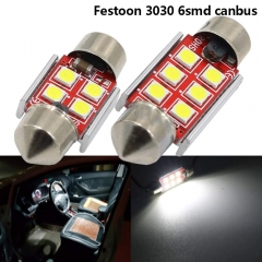 2x 41/39/36/31mm Festoon Canbus Error Free LED Bulbs for Interior Car Lights License Plate Dome Map Door Courtesy