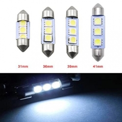 10x Car Auto 31/36/39/41mm Reading Lights Festoon Dome LED Light Bulbs