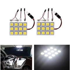 2x Led Panel Reading Light Lamp Car Led Dome Lights Interior with T10 /BA9S/ Festoon Adapters